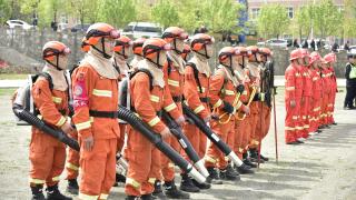 2021西安市森林火灾消防演习