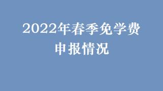 2022学年春季学期国家免学费申请申报情况